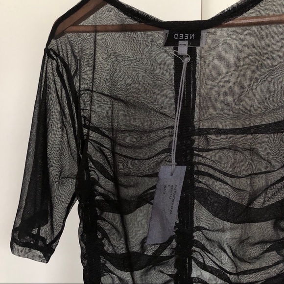 Need Supply mesh ruched dress - Picture 4 of 5